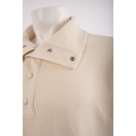 Zara Mens Polo 1/4 Snap Sweatshirt Ivory M Medium 0761/336 NWD - Picture 4 of 7
